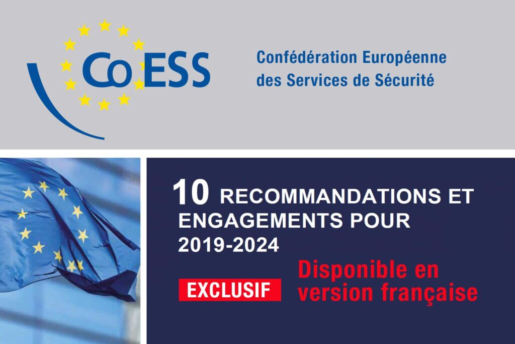 CoESS : 10 recommandations et engagements pour 2019-2024 (version française)